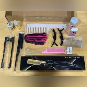 Goiple 16 pcs. Electric Comb Hair straightener kit. Brand new ( open box)